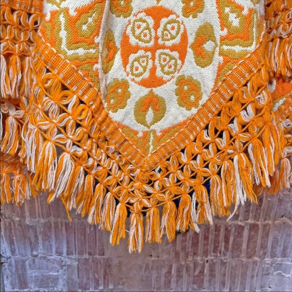 OOAK Rare* 1960’s tapestry handmade poncho one size fits all - Picture 5 of 5